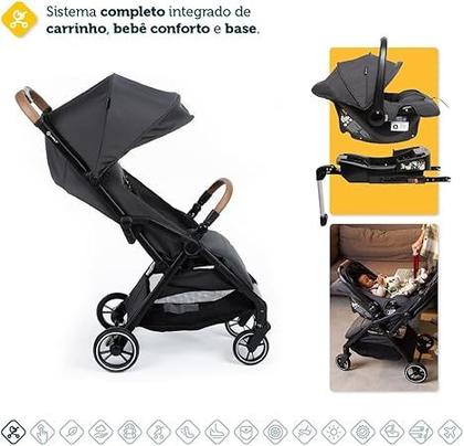 Imagem de Carrinho de Bebê com Bebê Conforto Safety 1st Trio Spark Plus até 15kg