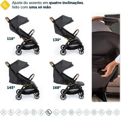 Imagem de Carrinho de Bebê com Bebê Conforto Safety 1st Trio Spark Plus até 15kg