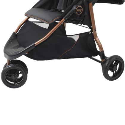 Imagem de Carrinho De Bebê CR3 Gray Cobre Dobrável 3 Rodas Burigotto