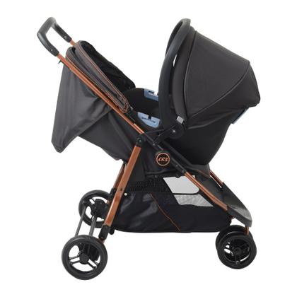 Imagem de Carrinho De Bebê CR3 Gray Cobre Dobrável 3 Rodas Burigotto