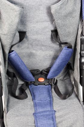 Imagem de Carrinho De Bebê EasyGo Com Cesto 3 Rodas Até 15kg KaBaby - Azul