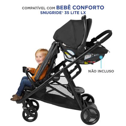 Carrinho de Bebê Gêmeos Passeio Ready2Grow LX 2.0 CZ Graco
