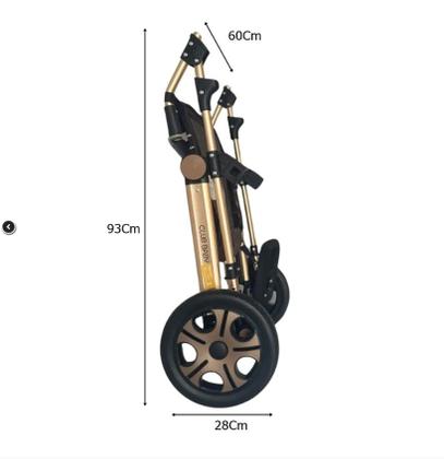 Imagem de Carrinho de bebê Golden Club Baby Preto / Design Premium / Envio Imediato 