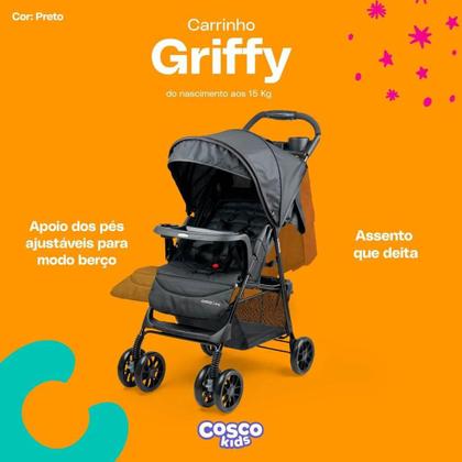 Imagem de Carrinho de Bebê Griffy Cosco - Preto