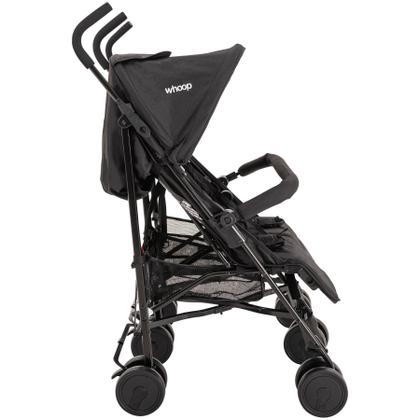 Imagem de Carrinho de Bebê Kiddo p/ Gêmeos Youme II Preto Guarda Chuva