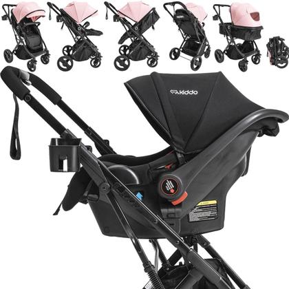 Imagem de Carrinho de Bebe Kiddo Vox II Travel System Bebe Conforto Rosa