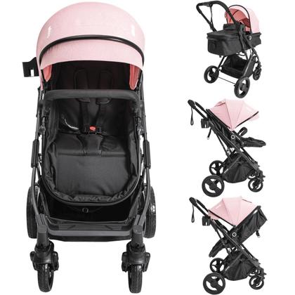 Imagem de Carrinho de Bebe Kiddo Vox II Travel System Bebe Conforto Rosa