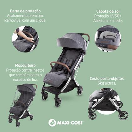 Imagem de Carrinho de Bebê Maxi-Cosi Eva Luxe Trio Isofix 360 Twillic Grey CAX00799