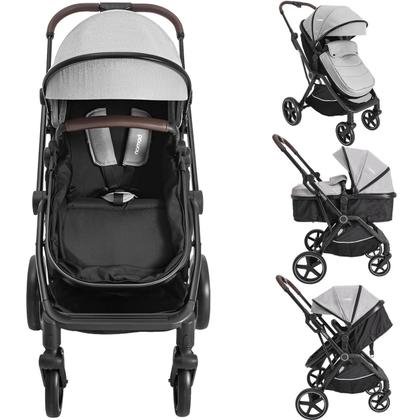 Imagem de Carrinho de Bebe Moises Passeio Kiddo Nomad Melange Grafite