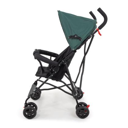 Imagem de Carrinho De Bebê Para Passeio Guarda chuva Leve, Capota Com Visor, Rosa Chassi Preto Mega Compras