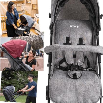 Imagem de Carrinho de Bebe para Passeio Kiddo Cross Melange Cinza