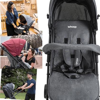 Imagem de Carrinho de Bebe para Passeio Kiddo Cross Melange Grafite