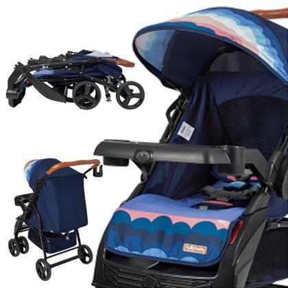 Imagem de Carrinho de Bebe para Passeio Tutti Baby Sky Reversível Azul