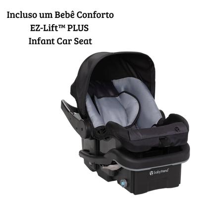 Imagem de Carrinho de Bebe Passeio 3 Rodas Com Bebê Conforto Ergonômico EZ Ride Baby Trend