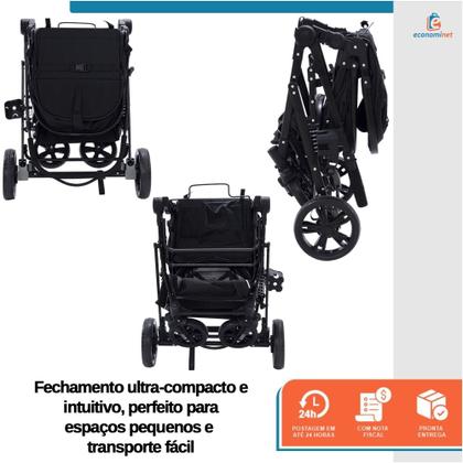 Imagem de Carrinho de Bebe Passeio Reversível Moises Wonder 15Kg Dobravel Compacto Confortavel Ajustavel Capota Cesto