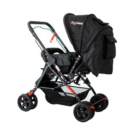 Imagem de Carrinho De Bebê Passeio Vira Berço Com Alça Frente E Trás Com Bolso e Porta Treco