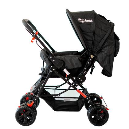 Imagem de Carrinho De Bebê Passeio Vira Berço Com Alça Frente E Trás Com Bolso e Porta Treco