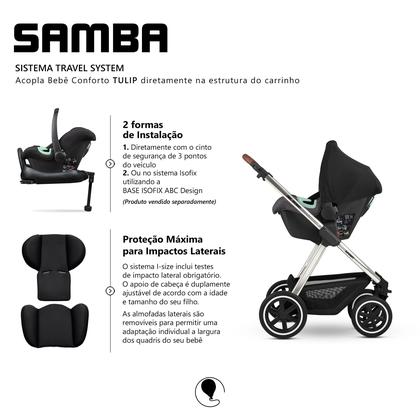 Imagem de Carrinho de Bebê Samba Diamond Asphalt (0-15kg) - ABC Design