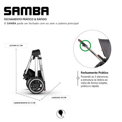 Imagem de Carrinho de Bebê Samba Diamond Asphalt (0-15kg) - ABC Design