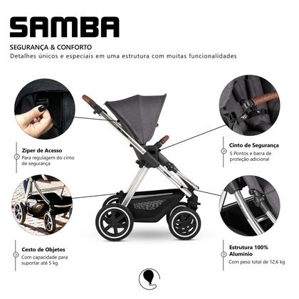 Imagem de Carrinho de Bebê Samba Diamond Asphalt (0-15kg) - ABC Design