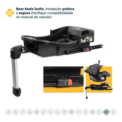 Imagem de Carrinho de Bebê Spark Plus Bebê Conforto Base Isofix Safety