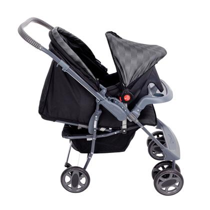 Imagem de Carrinho de bebê Topázio Travel System reclinável e dobravel com 5 posições, até 15kg Bandeja removível com porta objeto acompanho bebê conforto.
