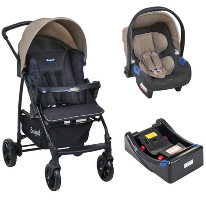 Imagem de Carrinho de Bebê Travel System Burigotto Ecco Cinza e Bege + Base