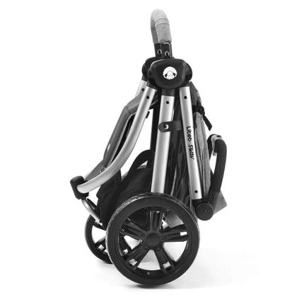 Imagem de Carrinho de Bebê Três Rodas Confortável com Cinto de Segurança Jogger Sway Litet Cinza com Preto - Multikids Baby BB373