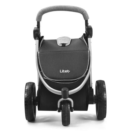 Imagem de Carrinho de Bebê Três Rodas Confortável com Cinto de Segurança Jogger Sway Litet Cinza com Preto - Multikids Baby BB373