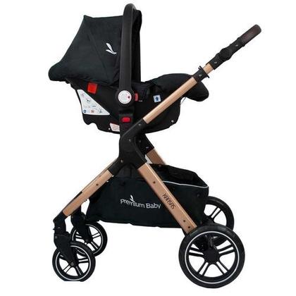 Imagem de Carrinho de Bebê TS kansas Gold/Preto 3 em 1 - Premium Baby