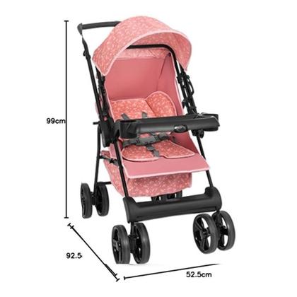 Imagem de Carrinho de Bebê Tutti Baby  Solare Rosa Com Capota 0 A 15kg