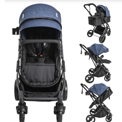 Imagem de Carrinho de bebe vox ii melange marinho - kiddo