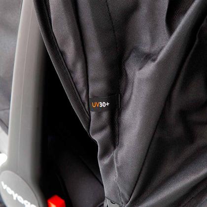 Imagem de Carrinho de Bebê Voyage Yupi Fecha com Uma Mão Berço Passeio Reclinável Leve Compacto Pocket Dobrável Para Viagem 0 a 15 Kg Preto Capota UV30+