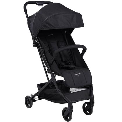 Imagem de Carrinho de Bebê Voyage Yupi Fecha com Uma Mão Berço Passeio Reclinável Leve Compacto Pocket Dobrável Para Viagem 0 a 15 Kg Preto Capota UV30+