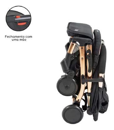 Imagem de Carrinho de Bebê ZAP Metal Cobre Burigotto Compacto Dobrável