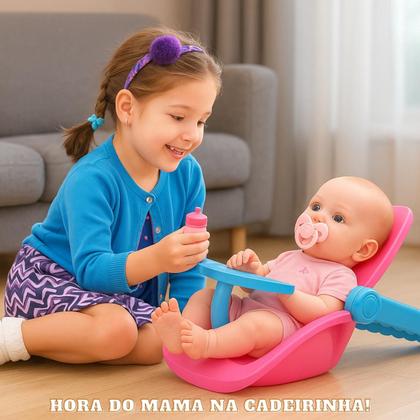 Imagem de Carrinho De Boneca 3 Em 1 Divertoys Rosa Original Bebê Conforto Cadeirinha Passeio Brinquedo Infantil Criança Menina Presente Certificado Inmetro