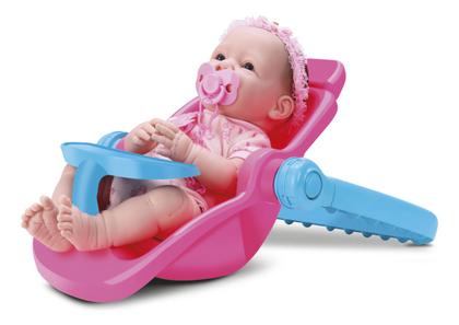 Imagem de Carrinho de Boneca 3 em 1 Rosa Bebê Conforto Cadeirinha Passeio Fixa Brinquedo Infantil Menina Original Divertoys Presente Criança