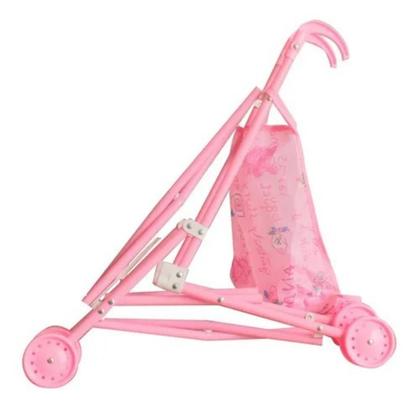 Imagem de Carrinho De Boneca Baby Passeio Dobravel Tipo Guarda Chuva Rosa Infantil Menina Criança Com Selo Inmetro 4198