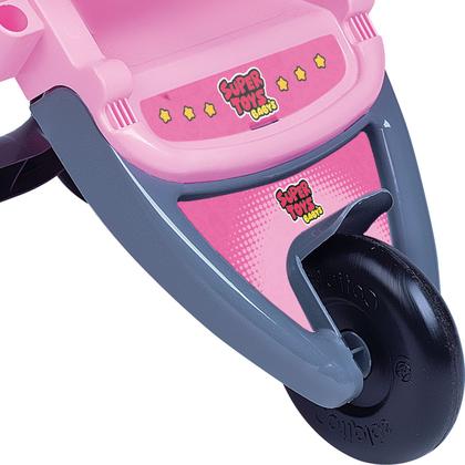 Imagem de Carrinho De Boneca Rosa C/ Alça E 03 Rodas - Super Toys