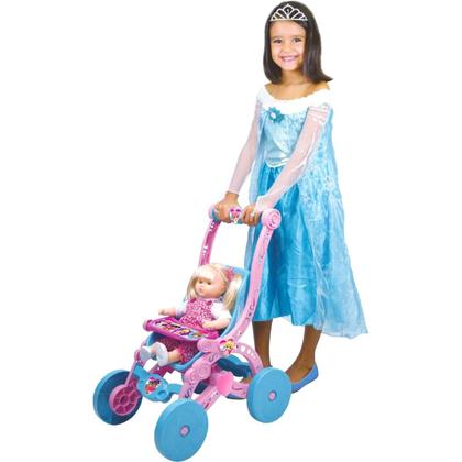 Imagem de Carrinho De Bonecas Infantil Passeio Menina 60cm - Lider Brinquedos