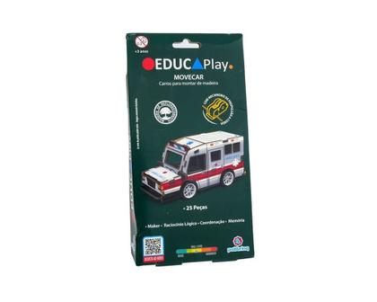 Imagem de Carrinho de Brinquedo Blocos de Montar Com Propulsão Ambulância Carro de Polícia Corrida Fórmula 1