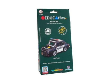 Imagem de Carrinho de Brinquedo Blocos de Montar Com Propulsão Ambulância Carro de Polícia Corrida Fórmula 1
