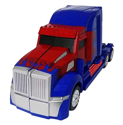 Imagem de Carrinho de Brinquedo Caminhão Transformers 2 em 1 Vira Robô Com Som e Luzes a Pilha