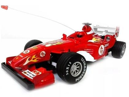 Imagem de Carrinho de Brinquedo com Controle Remoto Corrida Fórmula 1 Deluxe Car F1 Vermelho Ferrari