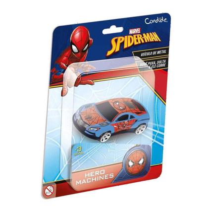 Imagem de Carrinho de Brinquedo Homem Aranha Mini Carro Super-Heróis Marvel (1 Unidade)