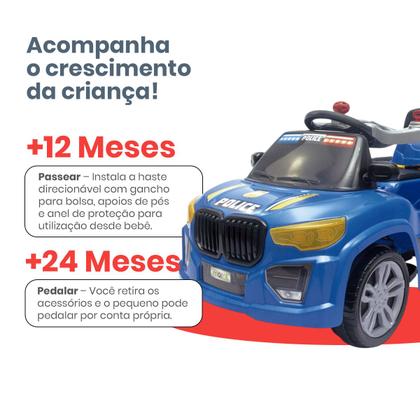Imagem de Carrinho de Brinquedo Passeio Infantil BM Car Andador Empurrador Quadriciclo Bebê Menino Menina
