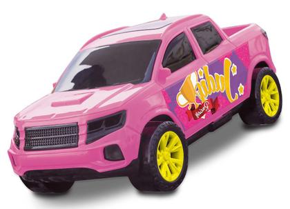 Imagem de Carrinho de brinquedo rosa lilás pick up menina princesa