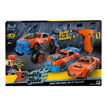 Imagem de Carrinho de Brinquedo Turbo Tools Mustang/Bugatti 3 em 1 com Ferramenta Multikids - BR2163