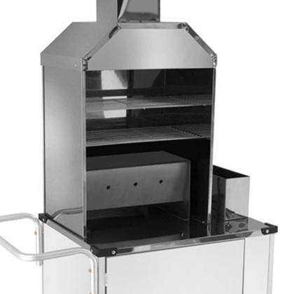 Imagem de Carrinho de Churrasco Cefaz Simples Branco Rodas Maciças BS01M