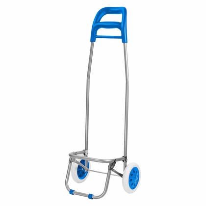 Imagem de Carrinho De Compras Feira Dobrável Com Rodas Suporta 30 Kg Duplo Compartimento